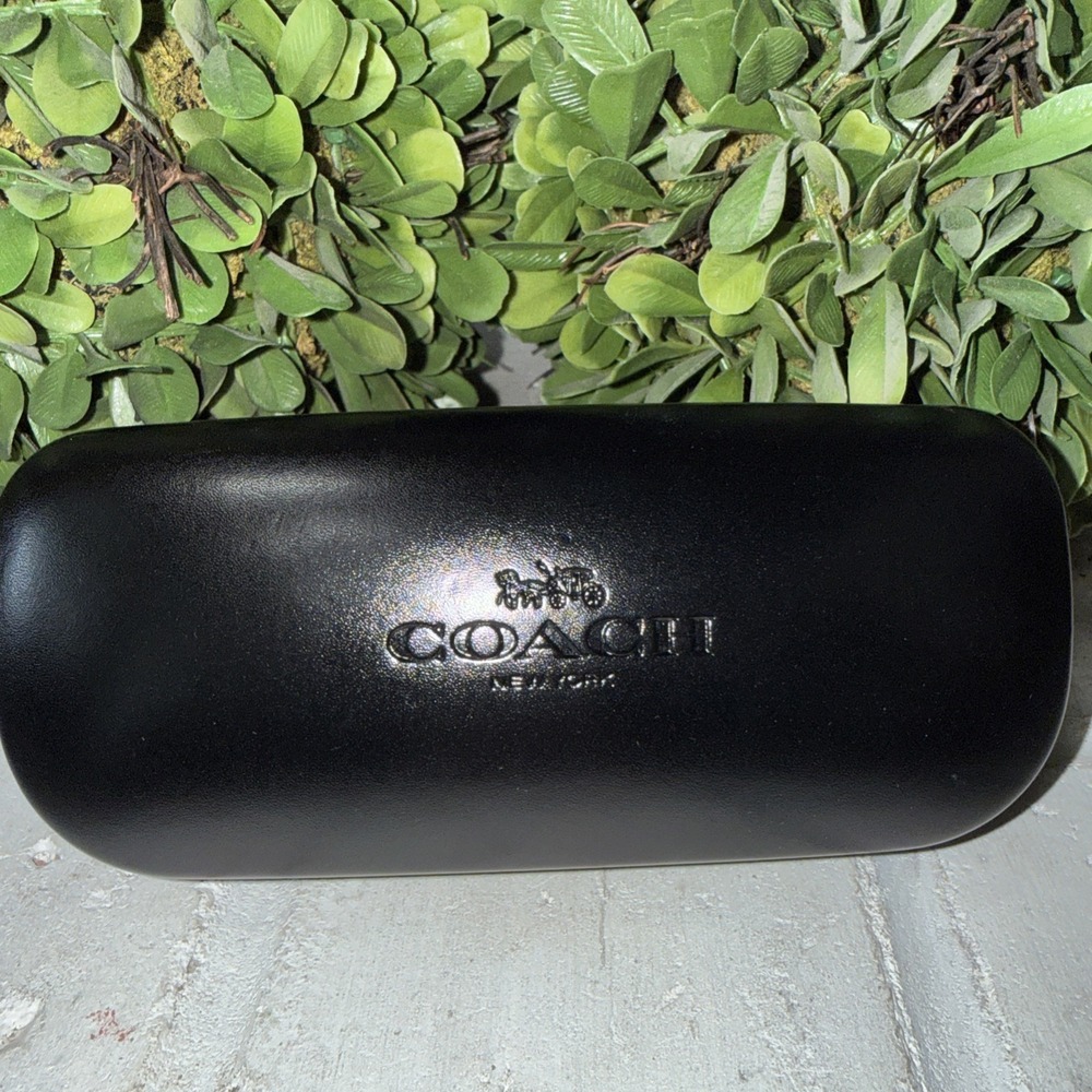 Coach Hard Shell Glasses Case Glossy Black Sunglasses Eyeglasses Clamshell Case